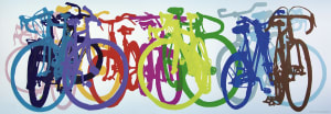 Colourful Row Panoramic Puzzle Bicycle By Heye