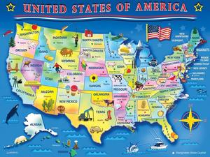 USA Map United States By Springbok