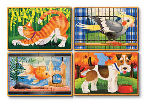 Pets Puzzles in a Box Educational Multi-Pack By Melissa and Doug