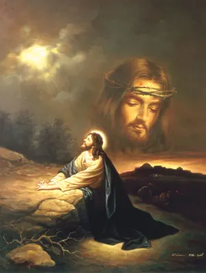 Praying at Gethsemane Easter By SunsOut