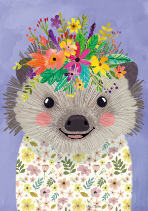 Floral Friends, Funny Hedgehog Animals By Heye