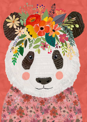 Cuddly Panda, Floral Friends Animals By Heye