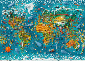 Miniature World Maps & Geography By Heye
