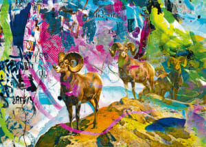 Rebrush! Big Horns Contemporary & Modern Art By Heye