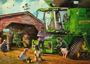 John Deere Then & Now 1000 Pc Puzzle Farm By Ravensburger