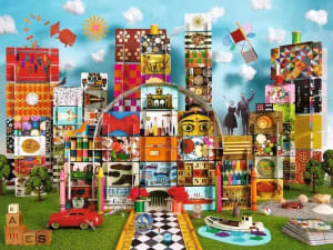Eames House of Cards Fantasy Collage By Ravensburger