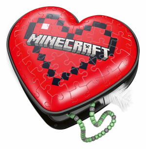 Heart Minecraft 54 Pc 3D Puzzle Game & Toy By Ravensburger