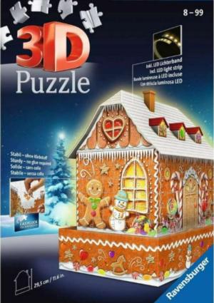 Gingerbread House - Night Edition 2023 3D Puzzle By Ravensburger