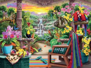 Tropical Retreat - Scratch and Dent Sunrise & Sunset Large Piece By Ravensburger