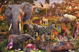 African Animal World - Scratch and Dent Africa Impossible Puzzle By Ravensburger