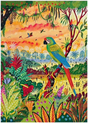 Great Green Macaw Birds By Piatnik