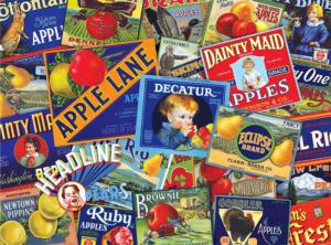 Smithsonian Vintage - Fruit Crate Labels Collage Jigsaw Puzzle By RoseArt