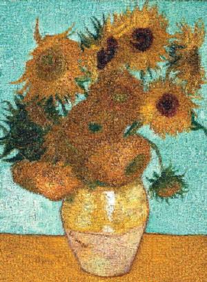 Vase With Twelve Sunflowers
