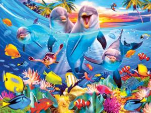 Playful Dolphins Fish Jigsaw Puzzle By Kodak