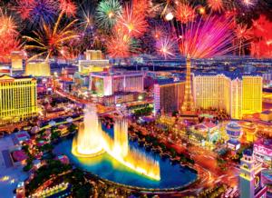Fireworks Over Las Vegas Las Vegas Jigsaw Puzzle By Kodak