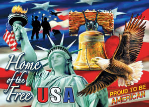 Home Of The Free United States By RoseArt
