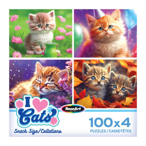 Snack Size 100Pc I Love Cats Cats By RoseArt
