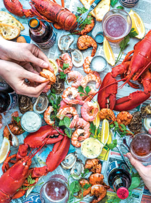 Summer Vibes Seafood Food and Drink By RoseArt