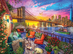 Manhattan Balcony Sunset Sunrise & Sunset By RoseArt