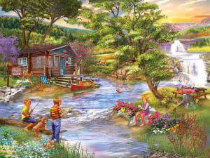 Fishing From the Banks Lakes & Rivers By RoseArt