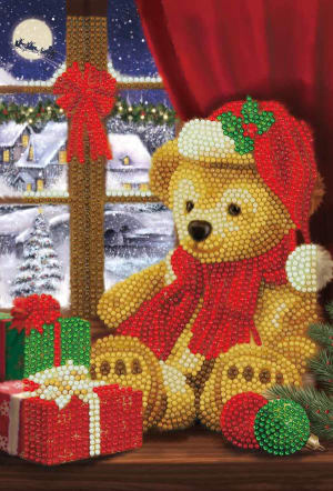 Festive Teddy Crystal Art Notebook By Crystal Art