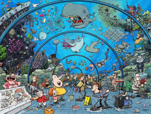 Chaos at the Aquarium People By All Jigsaw Puzzles