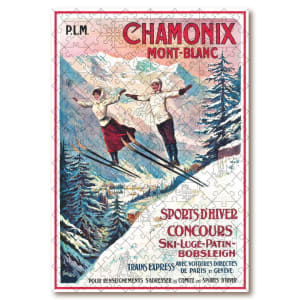 Vintage Poster - Chamonix Sports By Victory Wooden Puzzles, LTD