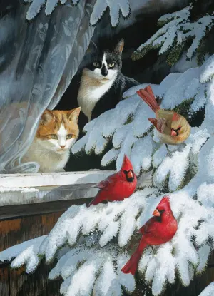 Bird Watchers Winter By Cobble Hill