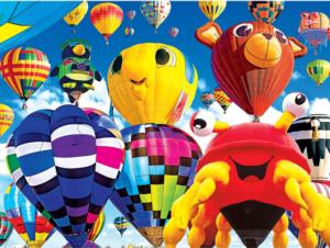 Puzzle Collector - Fun And Colorful Shaped Hot Air Balloons Hot Air Balloon Jigsaw Puzzle By RoseArt