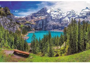 Lake Oeschinen, Alps, Switzerland Europe By Trefl