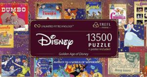 Disney Golden Age of Disney 13,500 pc Puzzle Books & Reading Worlds Largest Puzzle By Trefl