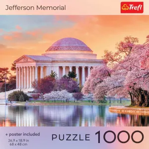 Red Jefferson Memorial Landmarks & Monuments By Trefl