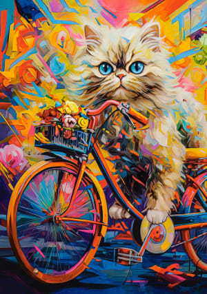 Kitten's Floral Ride Cats By Castorland