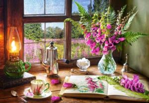 Still Life with Violet Snapdragons Around the House Jigsaw Puzzle By Castorland