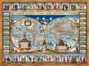 Map of the World, 1639 Maps & Geography By Castorland