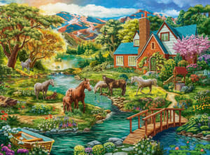 Idyllic House with Horses Horse By Castorland