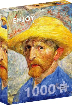 Van Gogh: Self-portrait with a Straw Hat Famous People By Enjoy