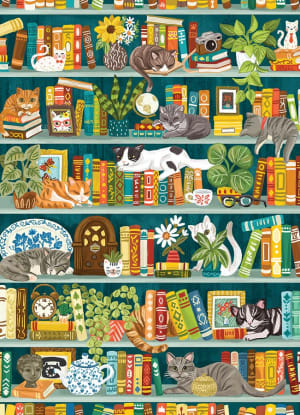 The Purrfect Bookshelf Around the House By Cobble Hill