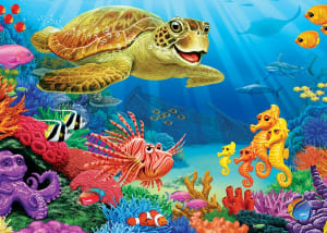 Undersea Turtle Fish By Cobble Hill