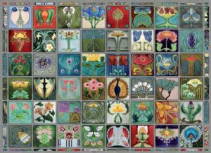 Art Nouveau Tiles Flower & Garden Jigsaw Puzzle By Cobble Hill