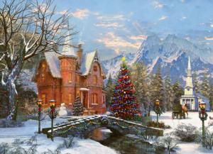 Holiday Lights Cabin & Cottage Jigsaw Puzzle By Eurographics