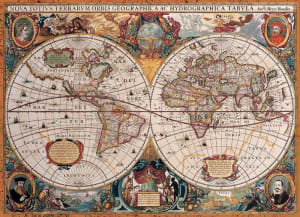 Antique World Map History By Eurographics