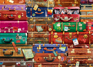 Travel Suitcases Collage By Eurographics
