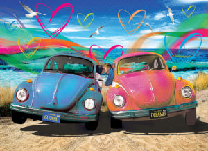 VW Beetle Love Beach & Ocean By Eurographics