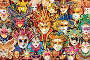 Venetian Masks Collage By Eurographics