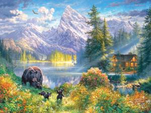 Mountain Morning Lakes & Rivers Jigsaw Puzzle By RoseArt