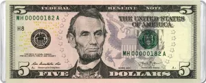$5 Banknote MiniPix® Puzzle United States By Pigment & Hue