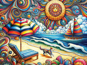 Dog Days of Summer Rainbow & Gradient By Heritage Puzzles