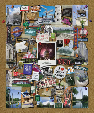 St. Louis Corkboard Collection St. Louis By GoodWay Puzzles