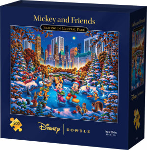 Mickey & Friends Skating Central Park Disney By Dowdle Folk Art